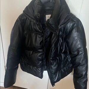 Maralyn & Me Shiny Black Puffer Jacket